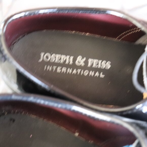 joseph feiss shoes * black * shiny * size 10.5 * mens - Picture 10 of 14